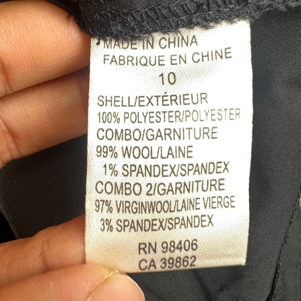 Theory Womens Mixed Media Sleeveless Mini Dress Grey Black Size 10 Pockets Zip - Picture 10 of 12